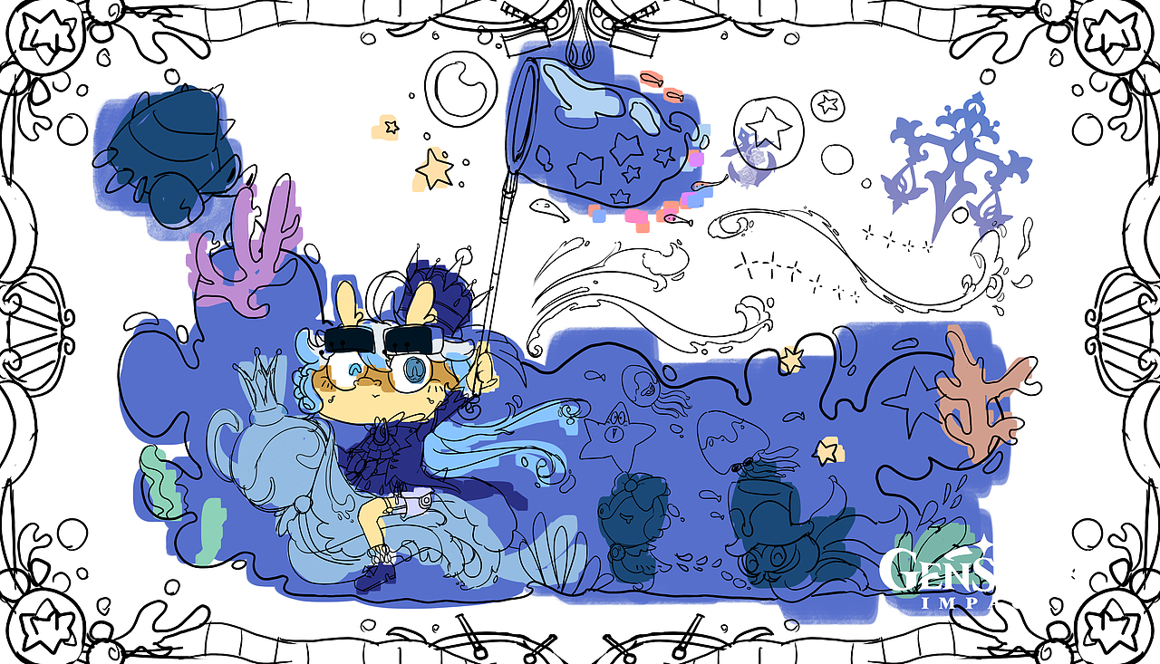 IP形象设计 原神同人2（图ZMzYxODI0NDY4） - 商业插画 - 站酷设计师浊怀小去原创素材 - 站酷ZCOOL