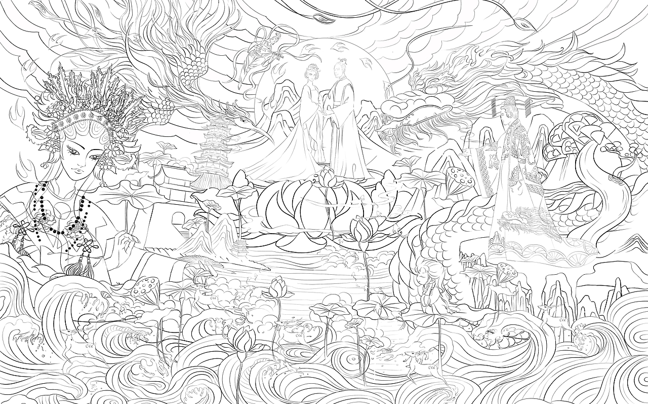 原创插画｜霓裳羽衣曲（图ZMzAzMjA0MTY0） - 商业插画 - 站酷设计师郭小欢原创素材 - 站酷ZCOOL