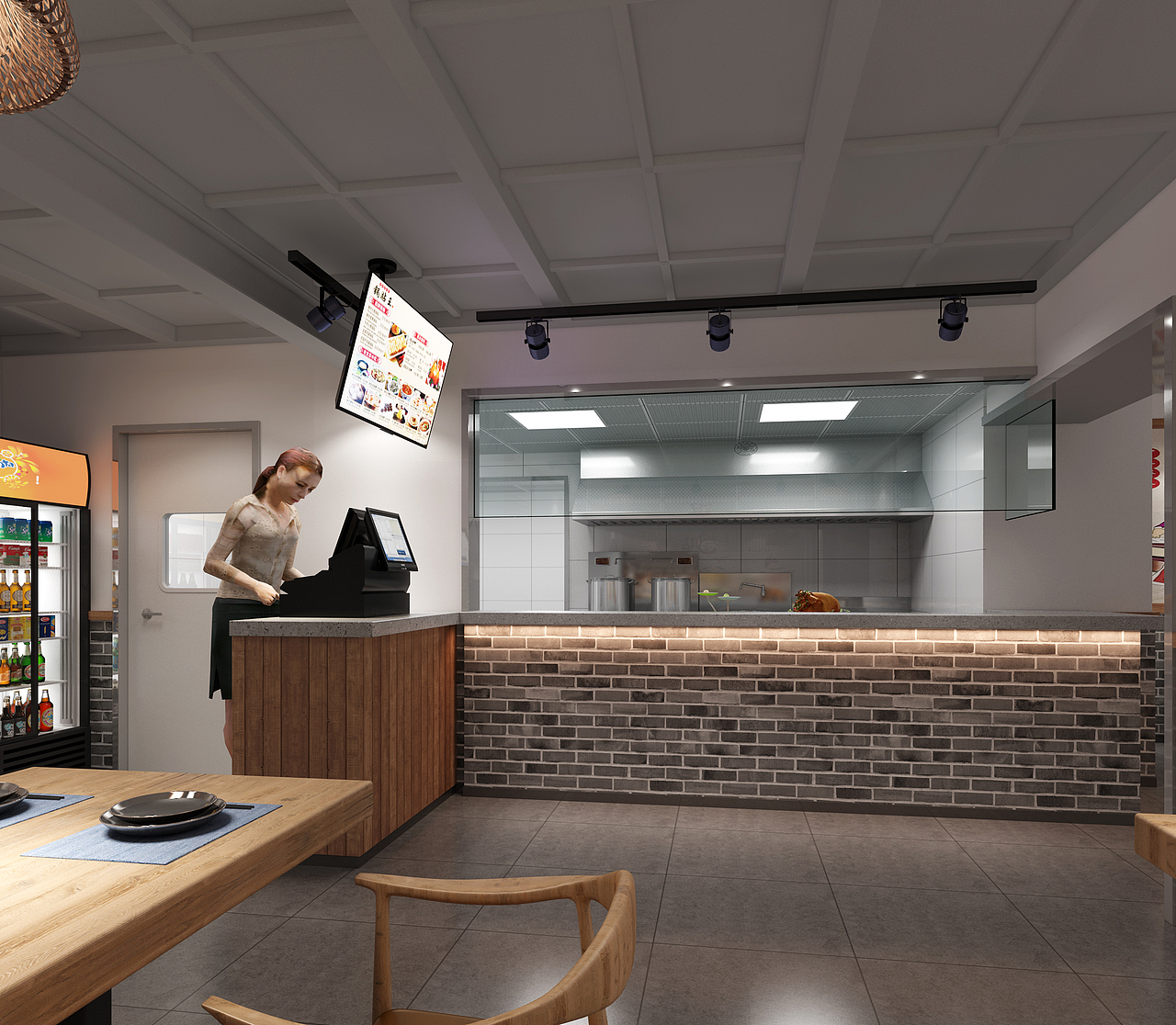 圆满锅贴【门店装修】【餐饮装修】（图ZMzAzOTAzNzQ4） - 酒店餐饮设计 - 站酷设计师中帮装饰原创素材 - 站酷ZCOOL