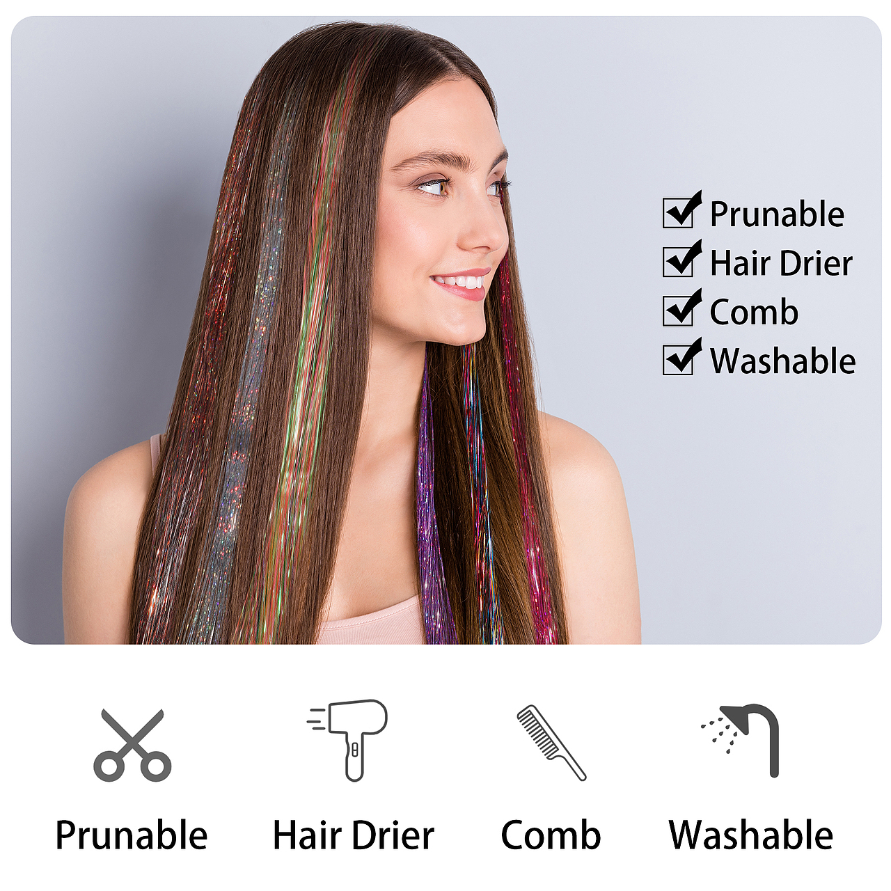 亚马逊-彩色假发