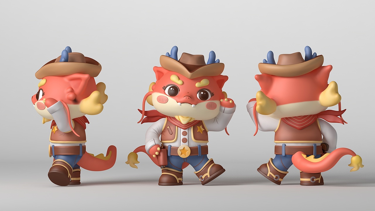 《龙三儿西部大冒险》3D人物（图ZMzU3MjY4NDA0） - IP形象 - 站酷设计师龙门镖局原创素材 - 站酷ZCOOL