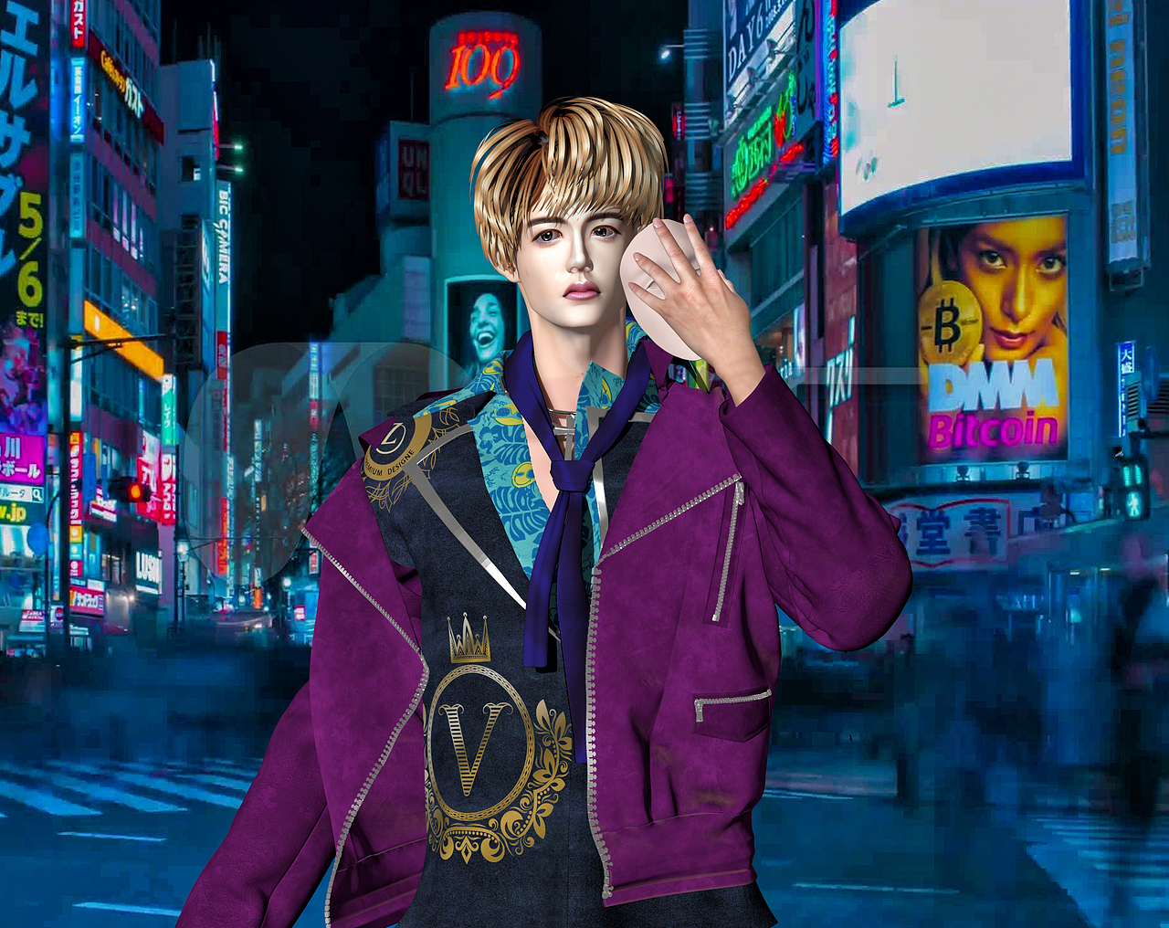 【3D】夜（图ZMzE3NDYxNzgw） - 人物/生物 - 站酷设计师kittytang2019原创素材 - 站酷ZCOOL