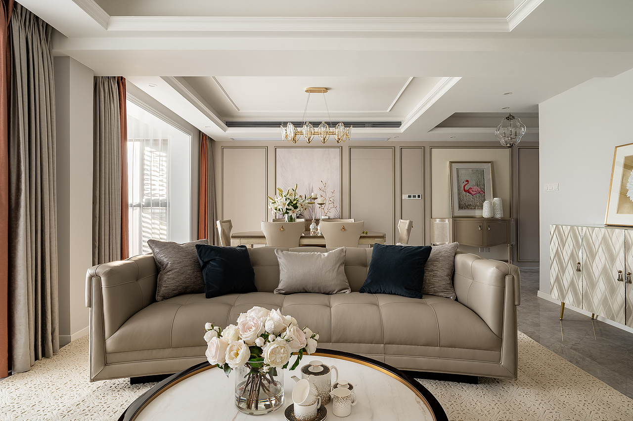 280㎡顶层复式，大横厅＋美式轻奢风（图ZMzMxMzM2NTQw） - 家装设计 - 站酷设计师马小晴晴小马原创素材 - 站酷ZCOOL