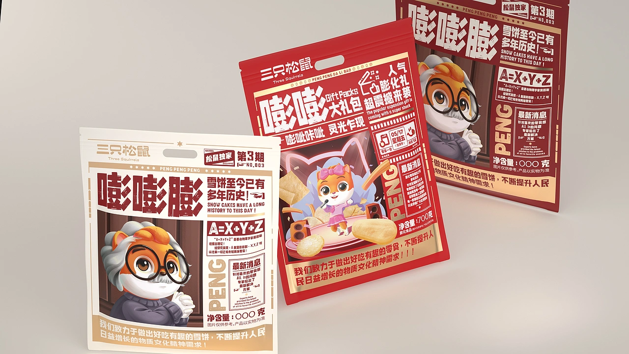 尚智&times;三只松鼠｜雪饼包装设计｜食品包装设计