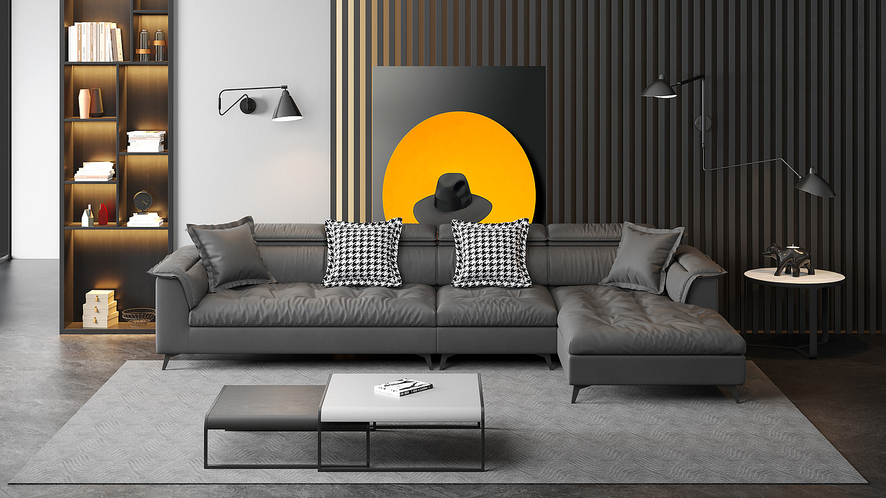 335褶皱沙发建模渲染教程