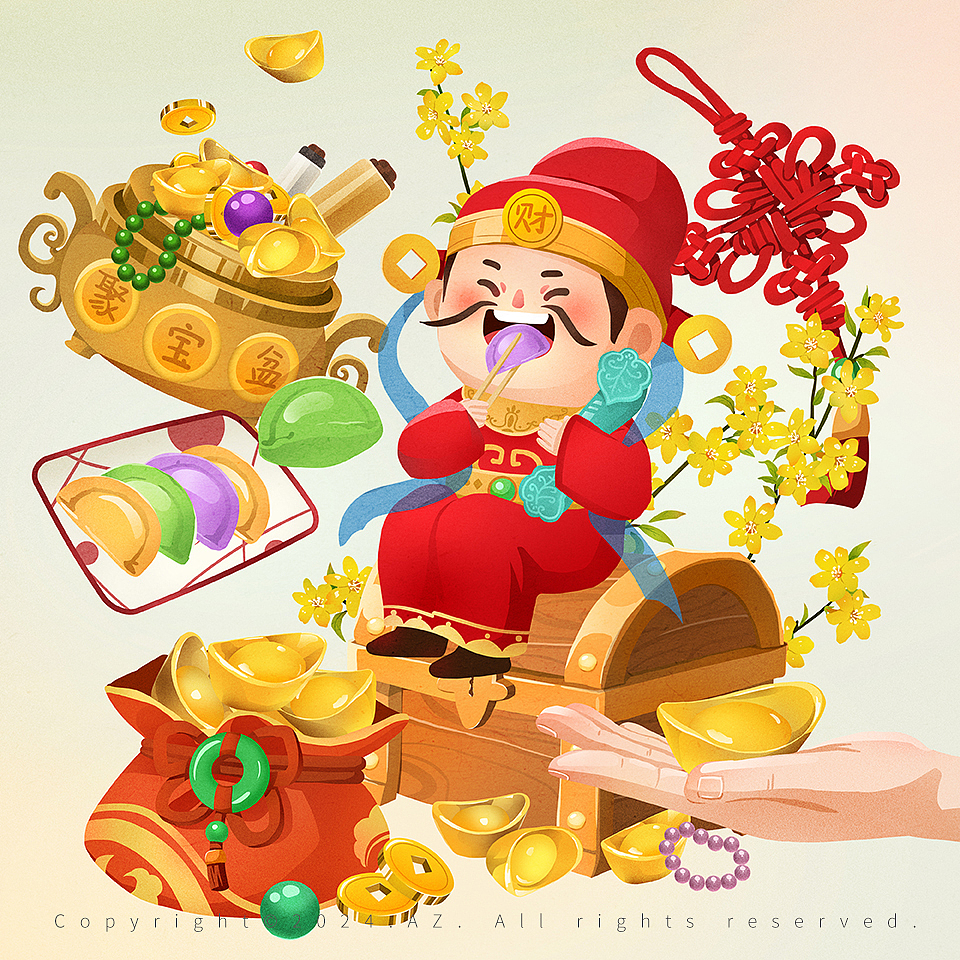 年俗插画（图ZMzYxMDQzOTQ4） - 商业插画 - 站酷设计师阿哲AZ原创素材 - 站酷ZCOOL