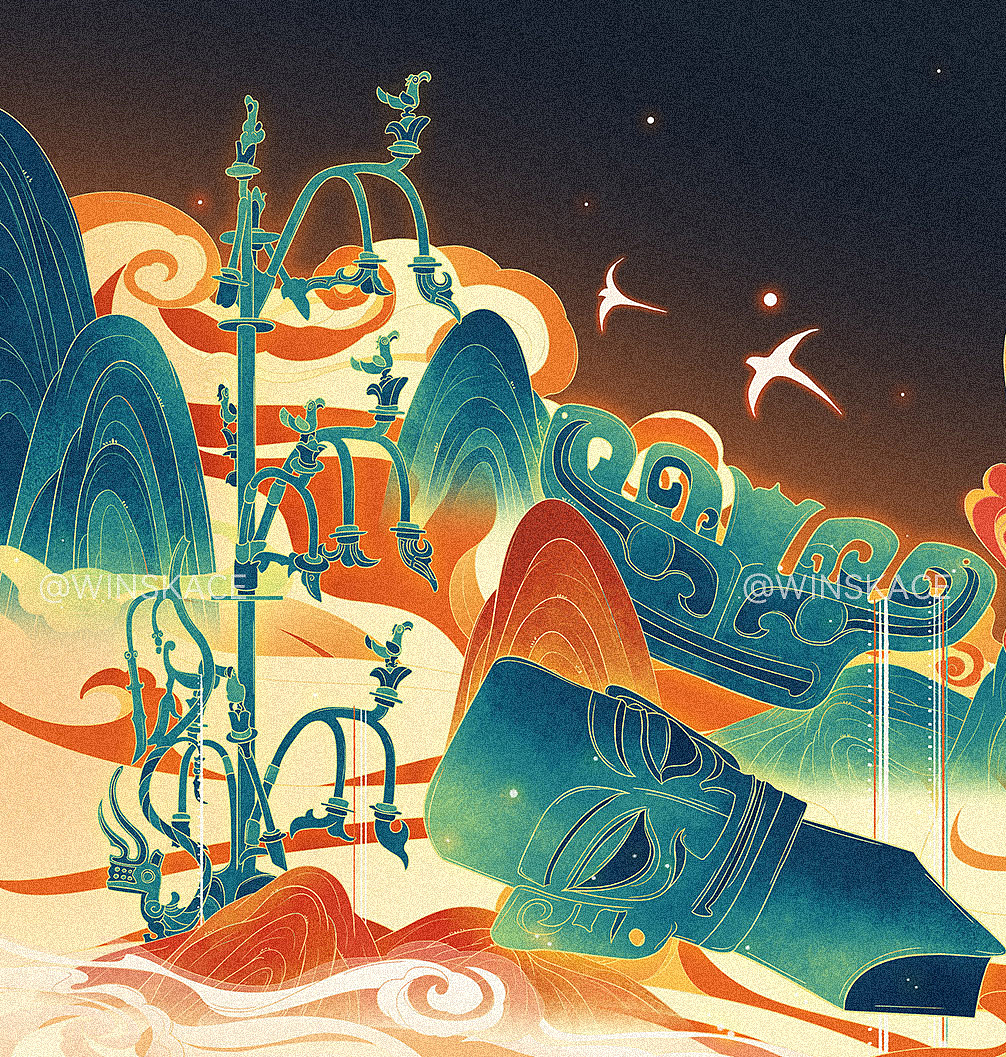 wow 三星堆 | 国潮插画