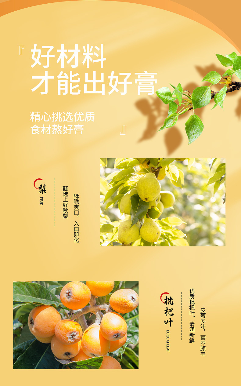 枇杷秋梨膏详情页（图ZMzU3NzUyMjY4） - 电商 - 站酷设计师钢笔工具大师原创素材 - 站酷ZCOOL