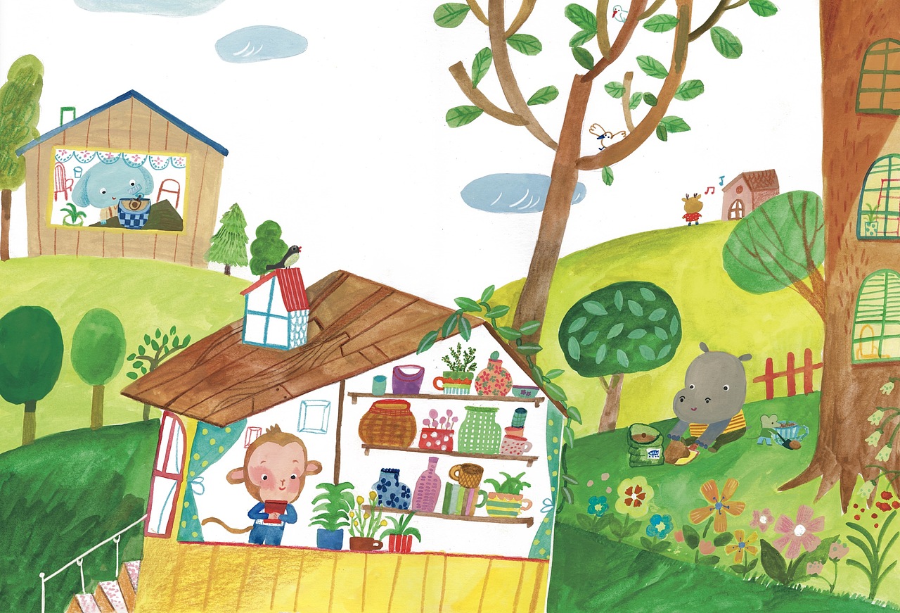 绘本分享《彩虹色的花》（图ZMzY1NTk5MzMy） - 儿童插画 - 站酷设计师贰叁叁233原创素材 - 站酷ZCOOL