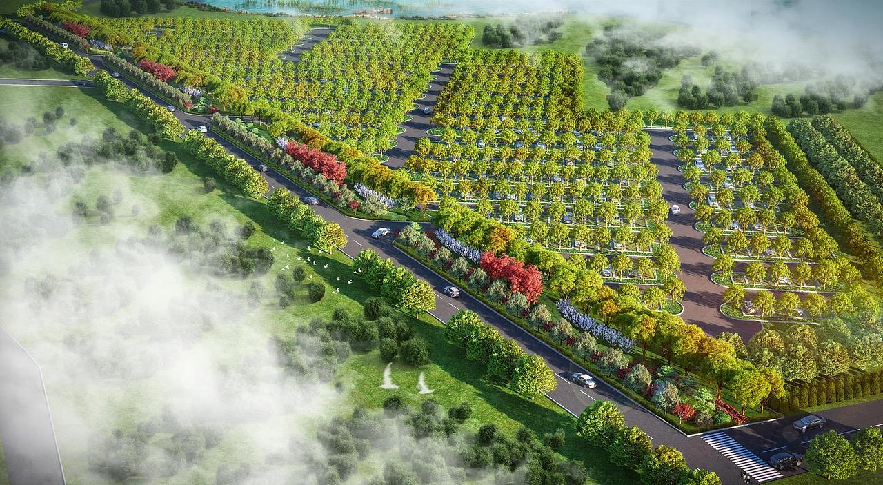 滑县森林公园（东小庄段）临时停车场效果图（图ZMzIyMDc3NjAw） - 建筑/空间 - 站酷设计师wmy效果图设计师原创素材 - 站酷ZCOOL