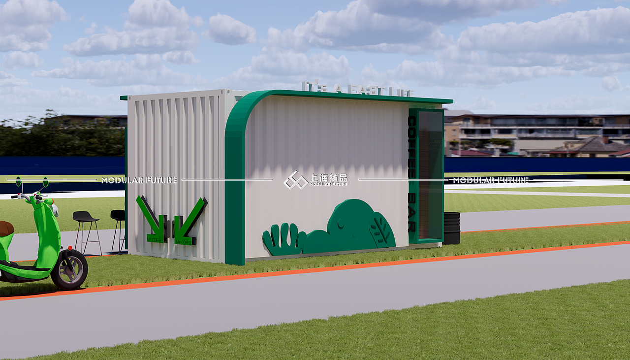 集裝箱商鋪|集裝箱小吃店|公園小吃店|網(wǎng)紅創(chuàng)意快餐店（圖ZMzU1NTc0MzY4） - 建筑/空間 - 站酷設計師揚品集裝箱定制原創(chuàng)素材 - 站酷ZCOOL