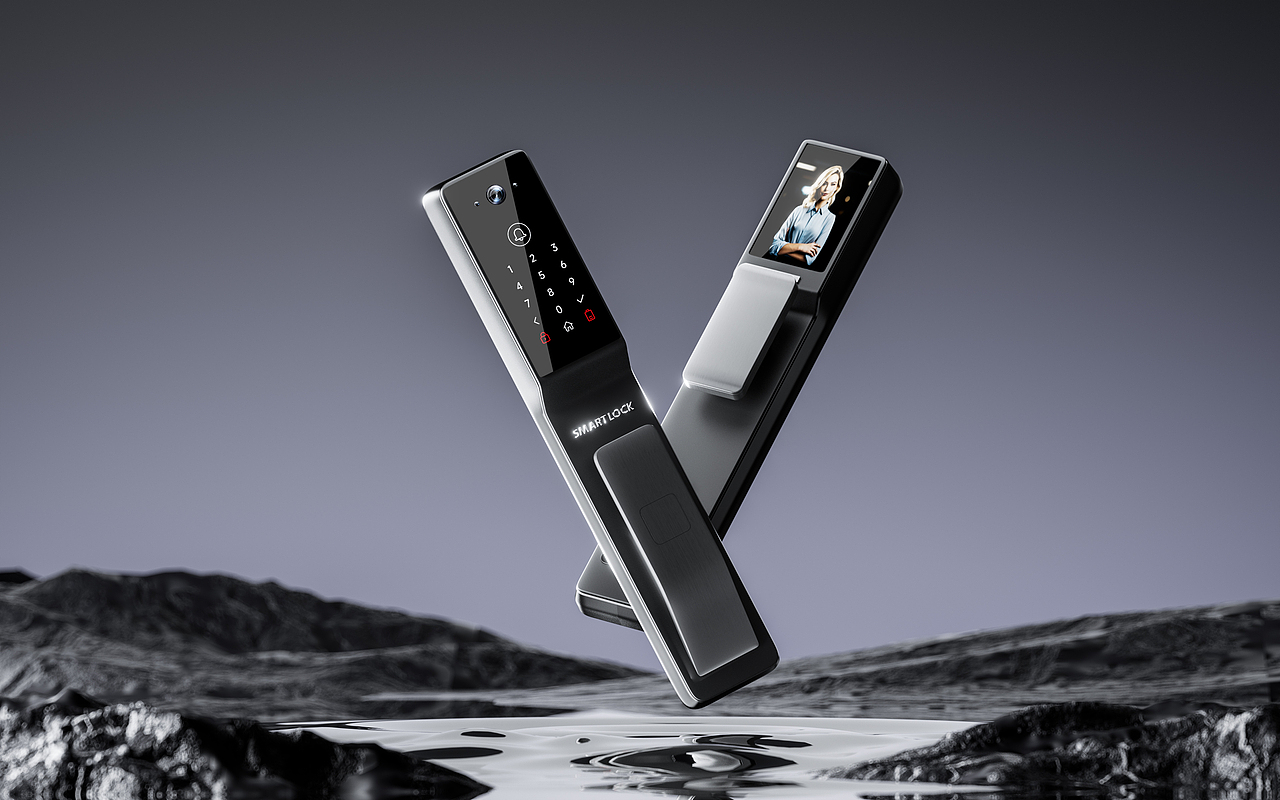 智能门锁 建模渲染