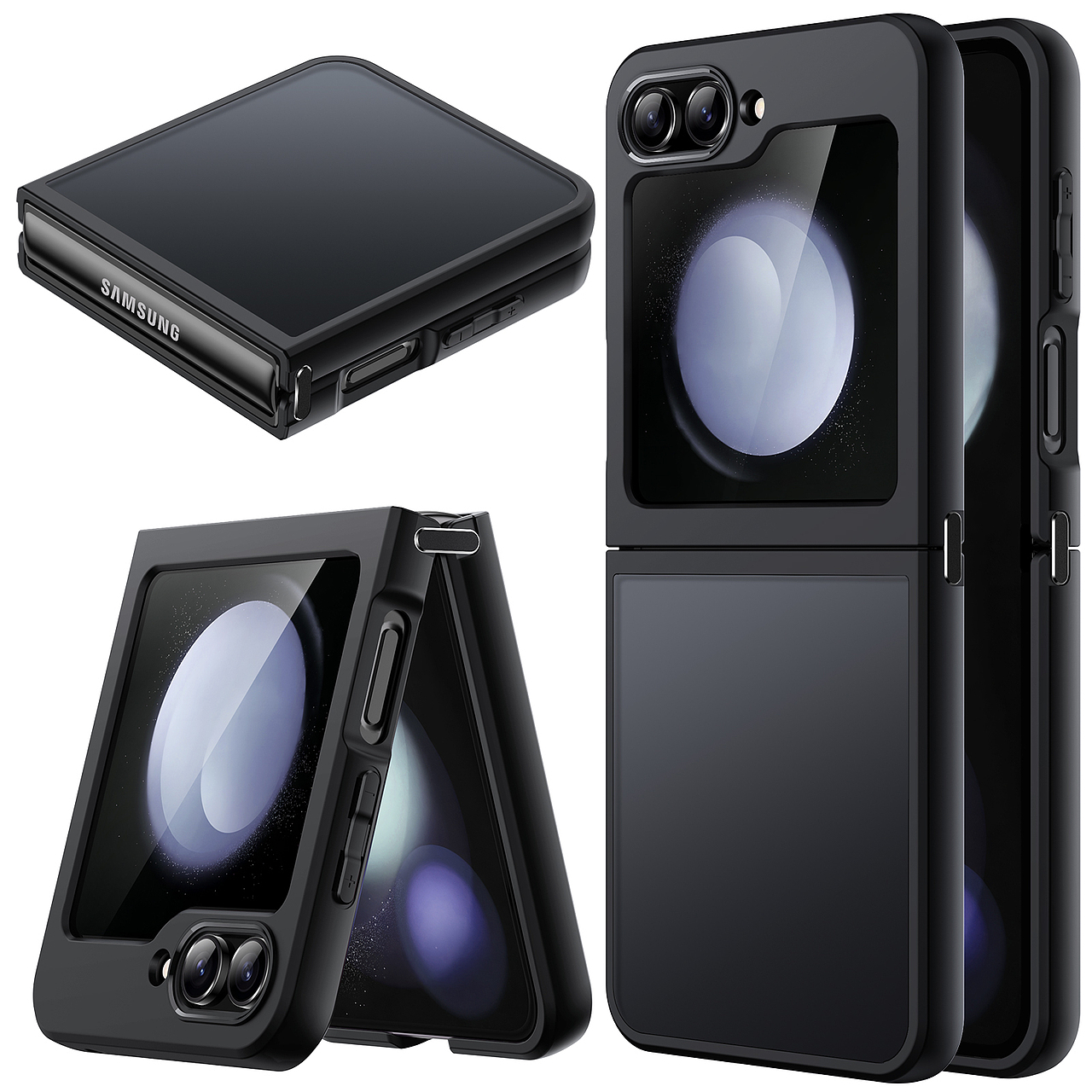 三星Galaxy Z Flip 5 折叠磨砂黑色手机壳