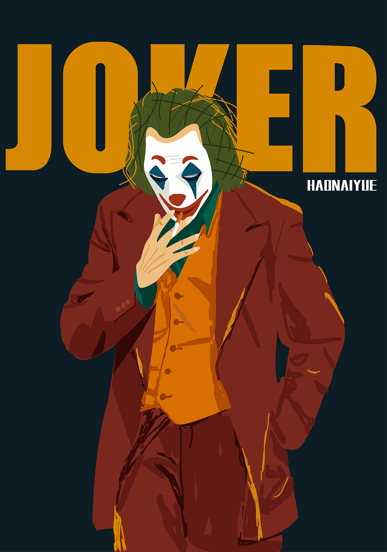 原创小丑人物绘画