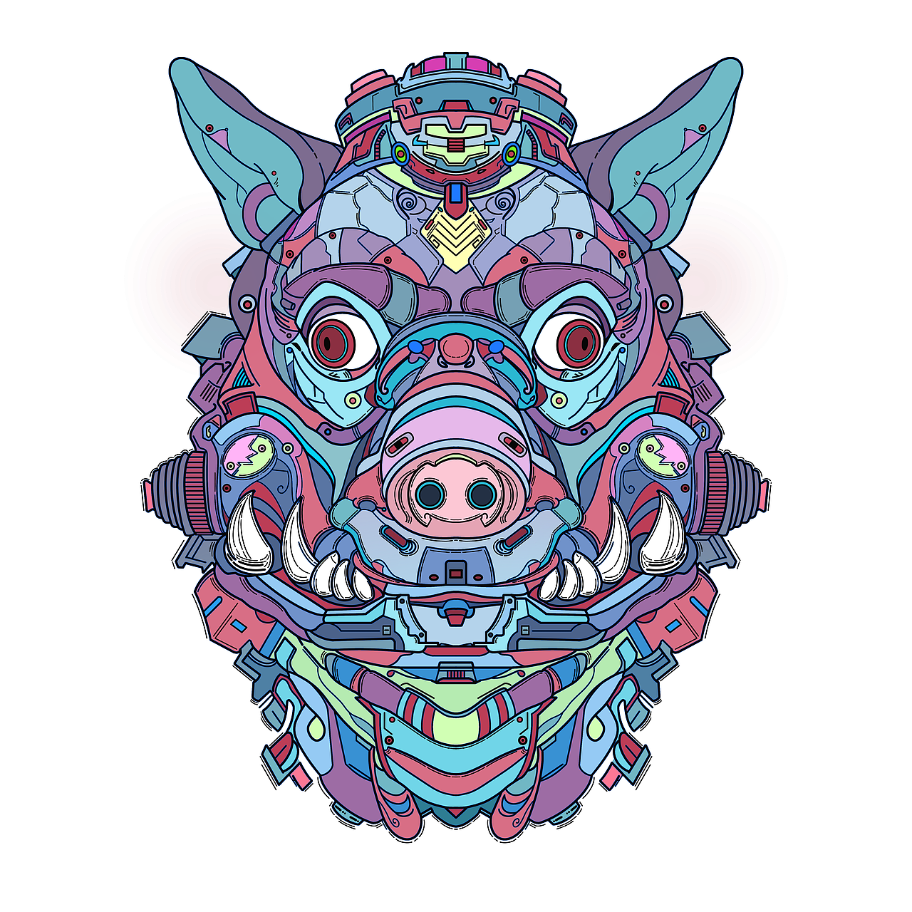 一组乱涂乱画的十二生肖