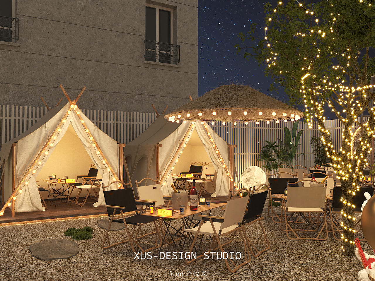 露营风音乐吧设计丨原创案例分享（图ZMzY4MzgwMzQ0） - 酒店餐饮设计 - 站酷设计师设计师许锦龙原创素材 - 站酷ZCOOL