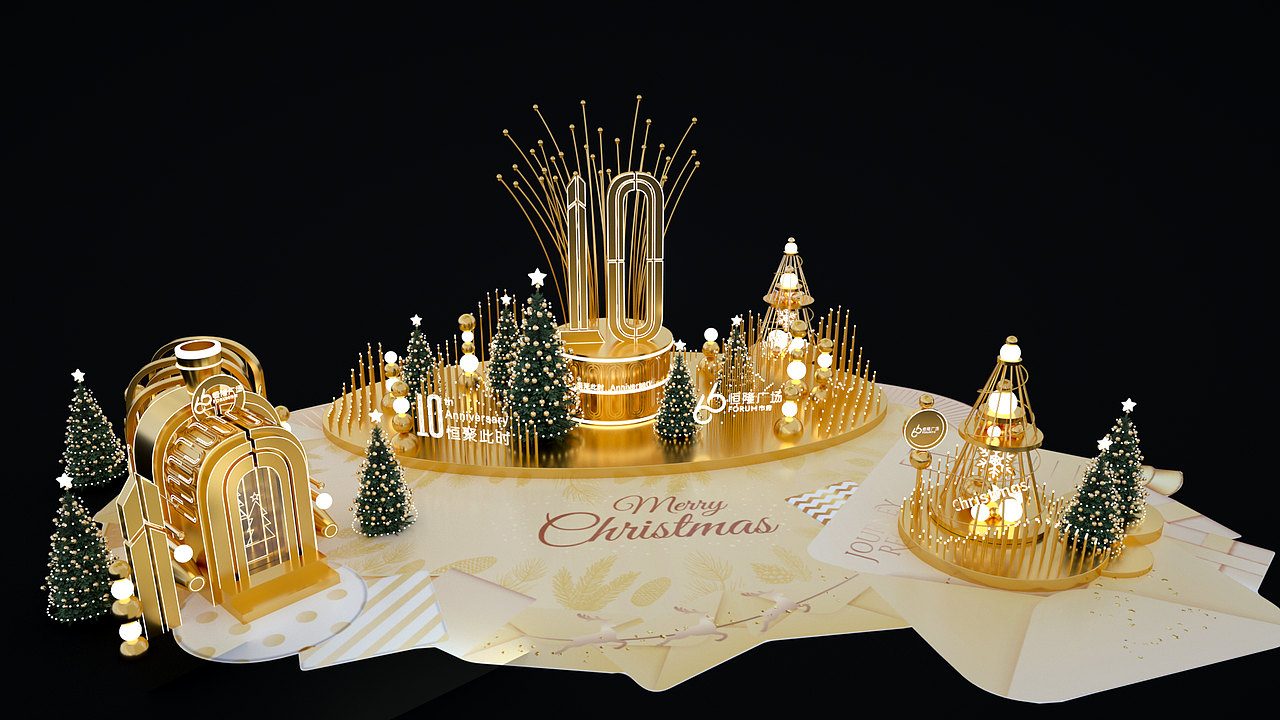 市府恒隆圣诞美陈（图ZMzMxNzM0MjQ4） - 建筑/空间 - 站酷设计师Jasmin_原创素材 - 站酷ZCOOL