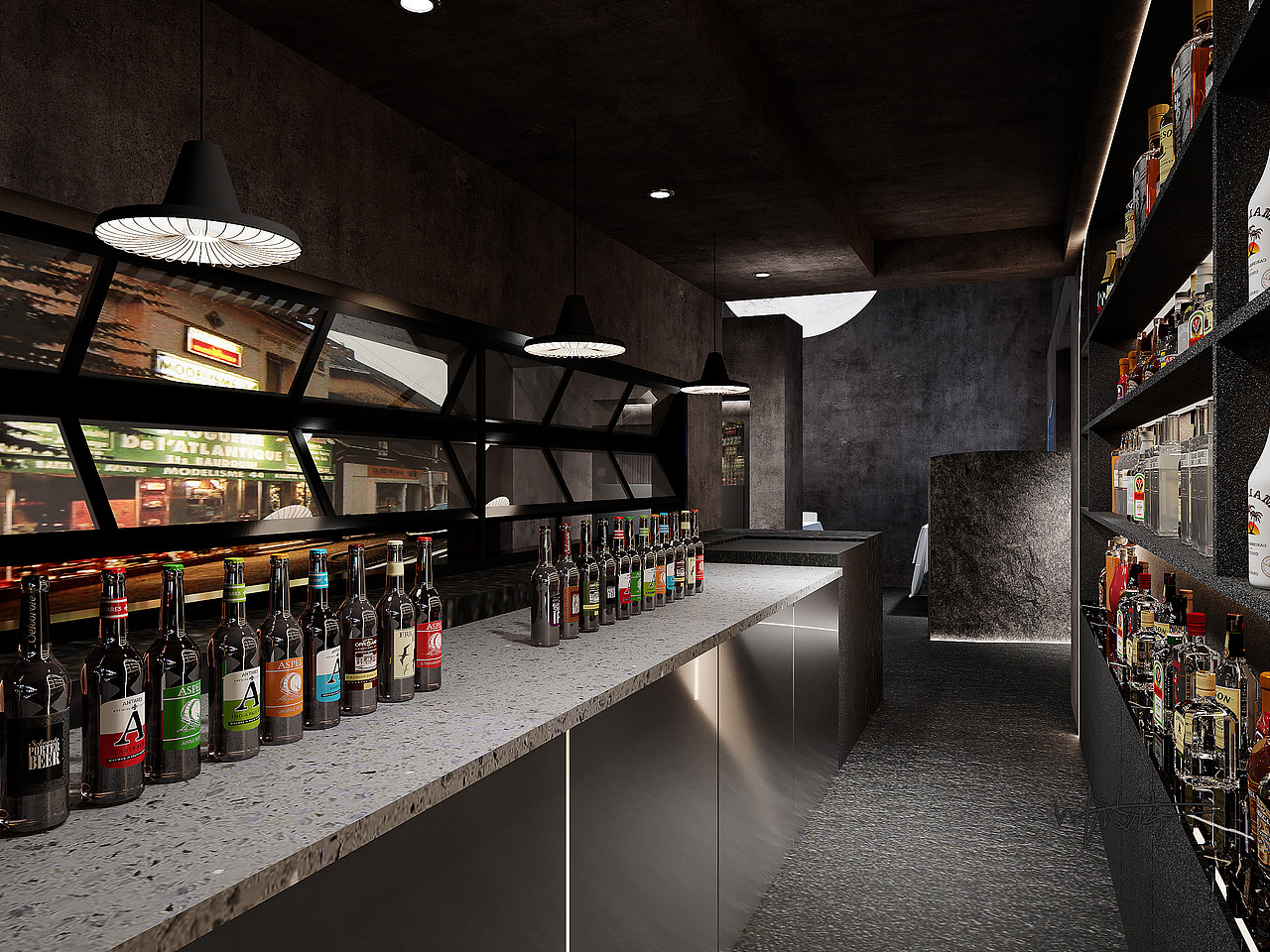 餐饮空间|暗黑系西餐厅设计·邂逅美感滋味