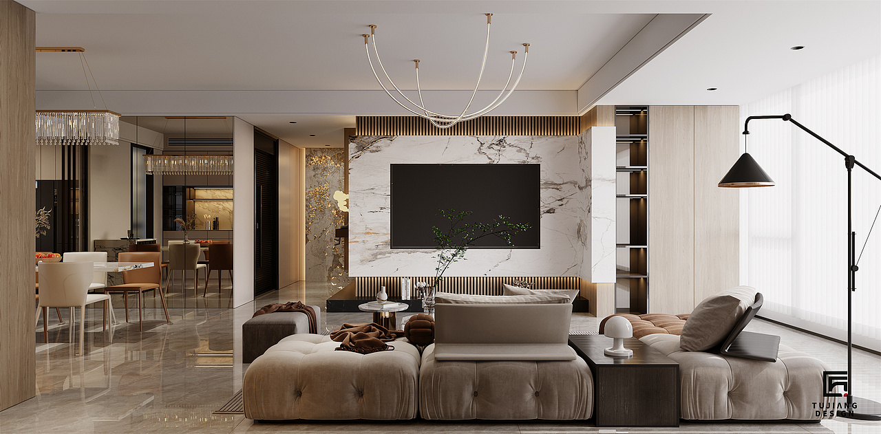 现代轻奢设计,华丽舒适!