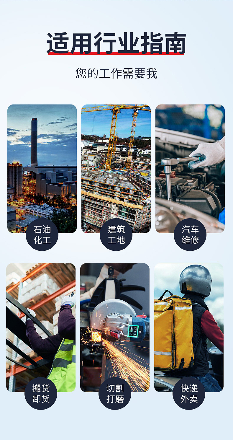 丁晴劳保手套 电商 全合成 白底图