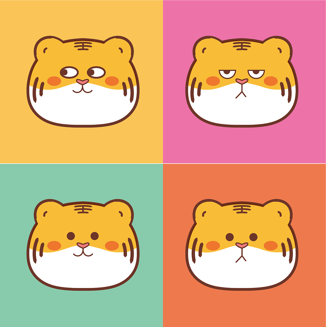 原创│虎萌萌IP卡通形象 头像 商用授权