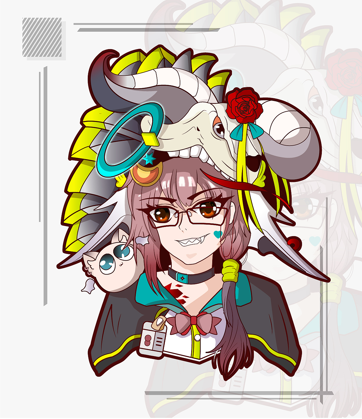 AI插画：女孩头像绘制（图ZMzAxNTEwMjIw） - 创作习作 - 站酷设计师大蚯蚓1224原创素材 - 站酷ZCOOL