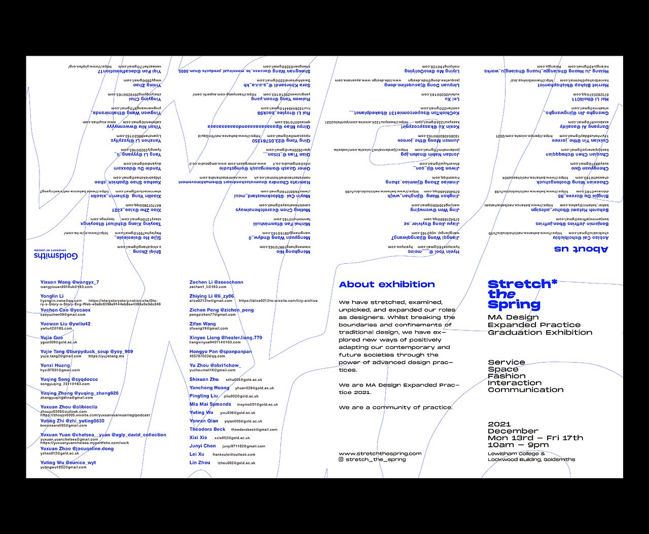 Goldsmiths MA Design 毕设展视觉设计