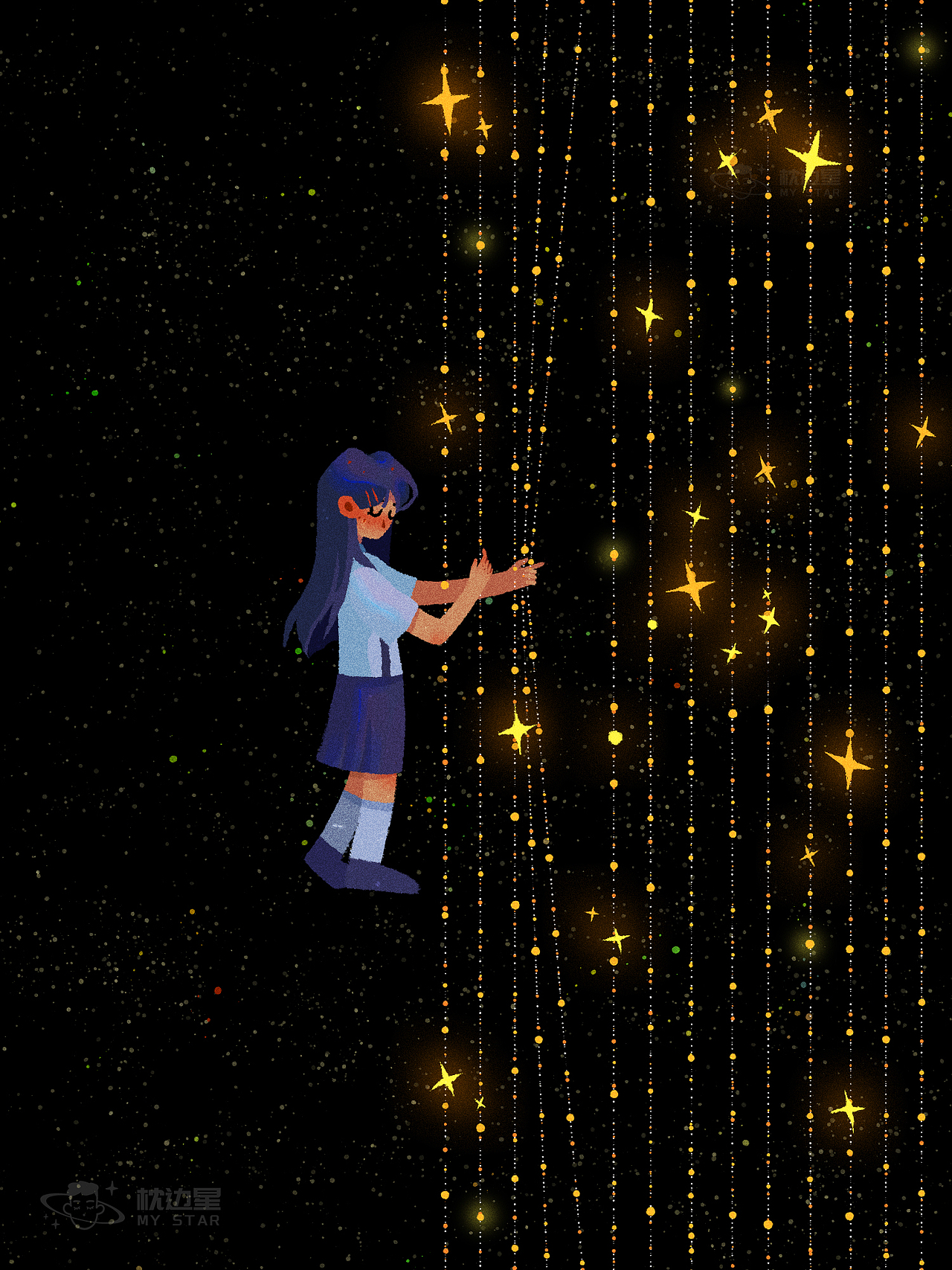 《撩拨孤独的星河》
<br>星河如弦如歌,<br>在孤独的旅人掌心盈动,<br>无尽而绚烂,<br>照亮了千万个梦境。