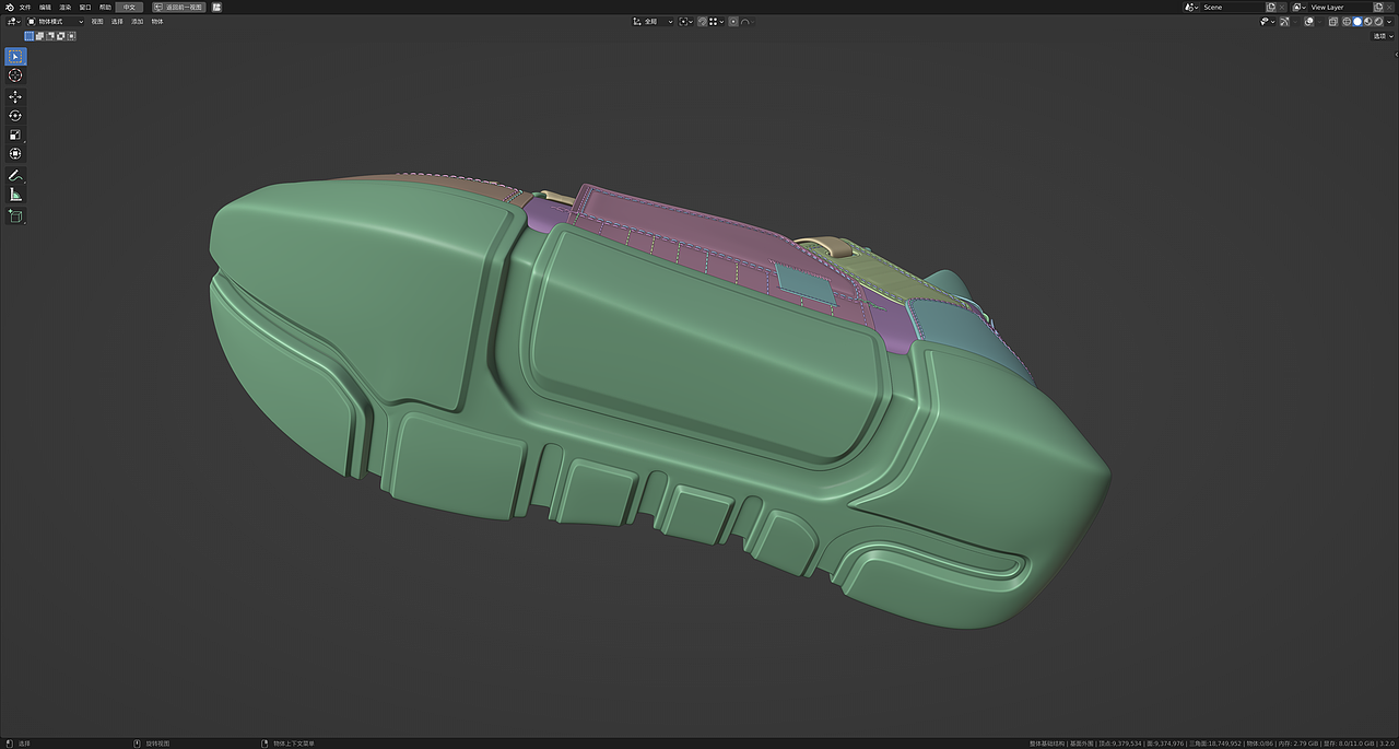 我用blender不用一张材质贴图做了一双李宁悟道（图ZMzA2NTIzOTE2） - 产品 - 站酷设计师MSkins原创素材 - 站酷ZCOOL