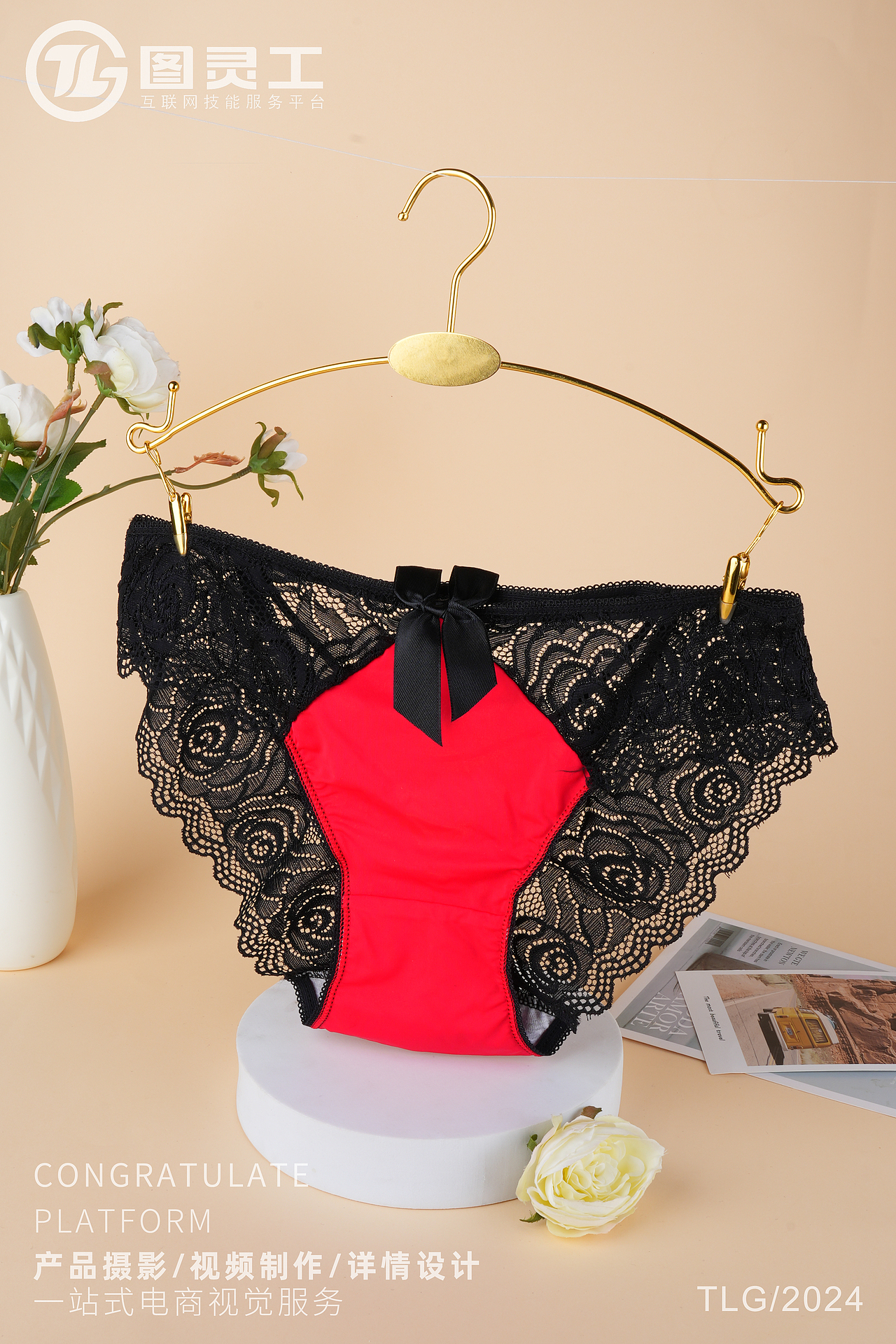静物摄影丨电商产品拍摄丨服饰内衣女士蕾丝内裤