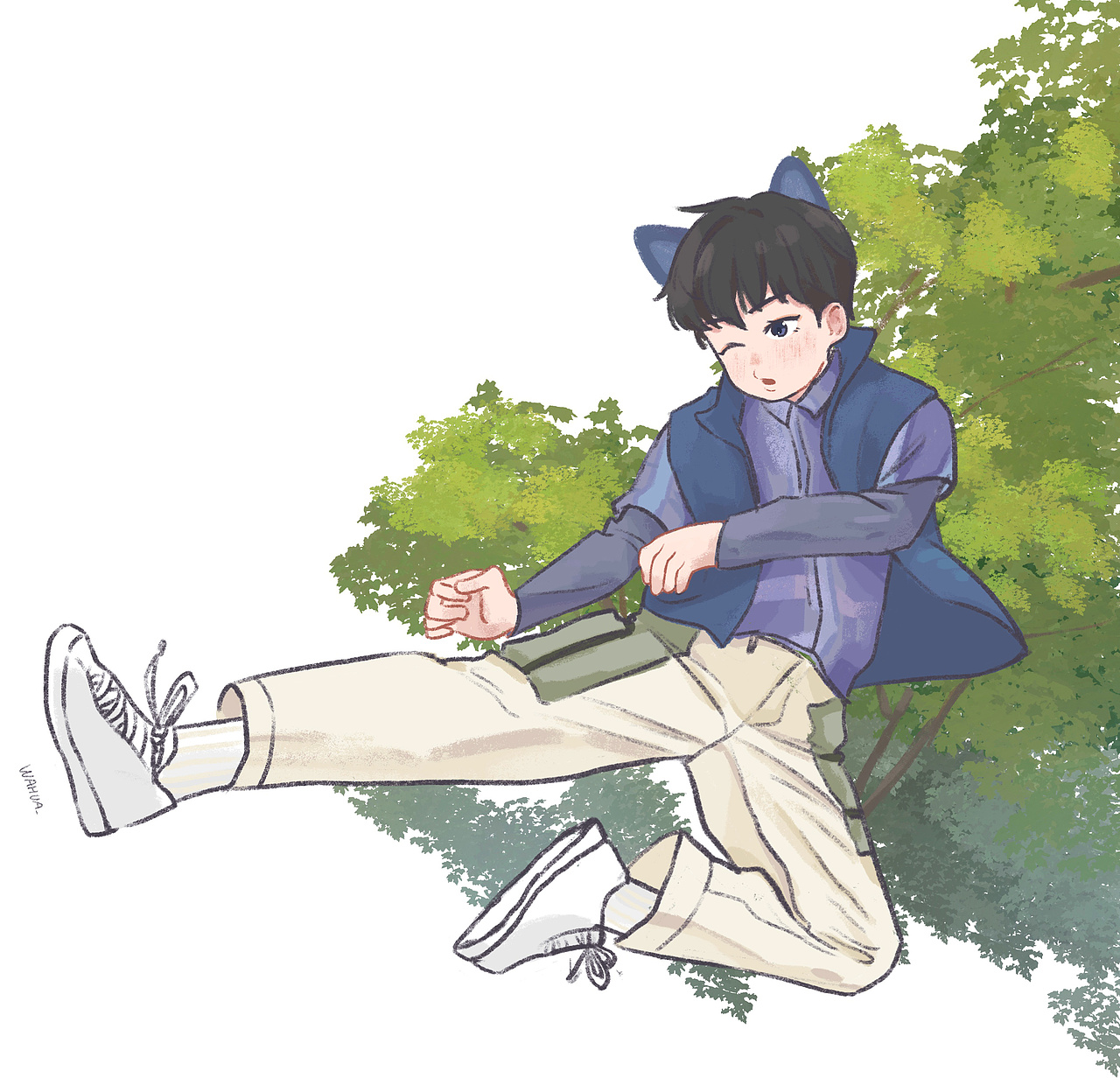 【个人练习】是给喜欢的艺人画的小插图