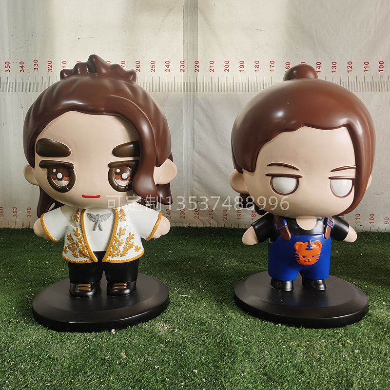 商场完美展示艺术美陈玻璃钢老虎卡通雕塑形象IP吉祥物