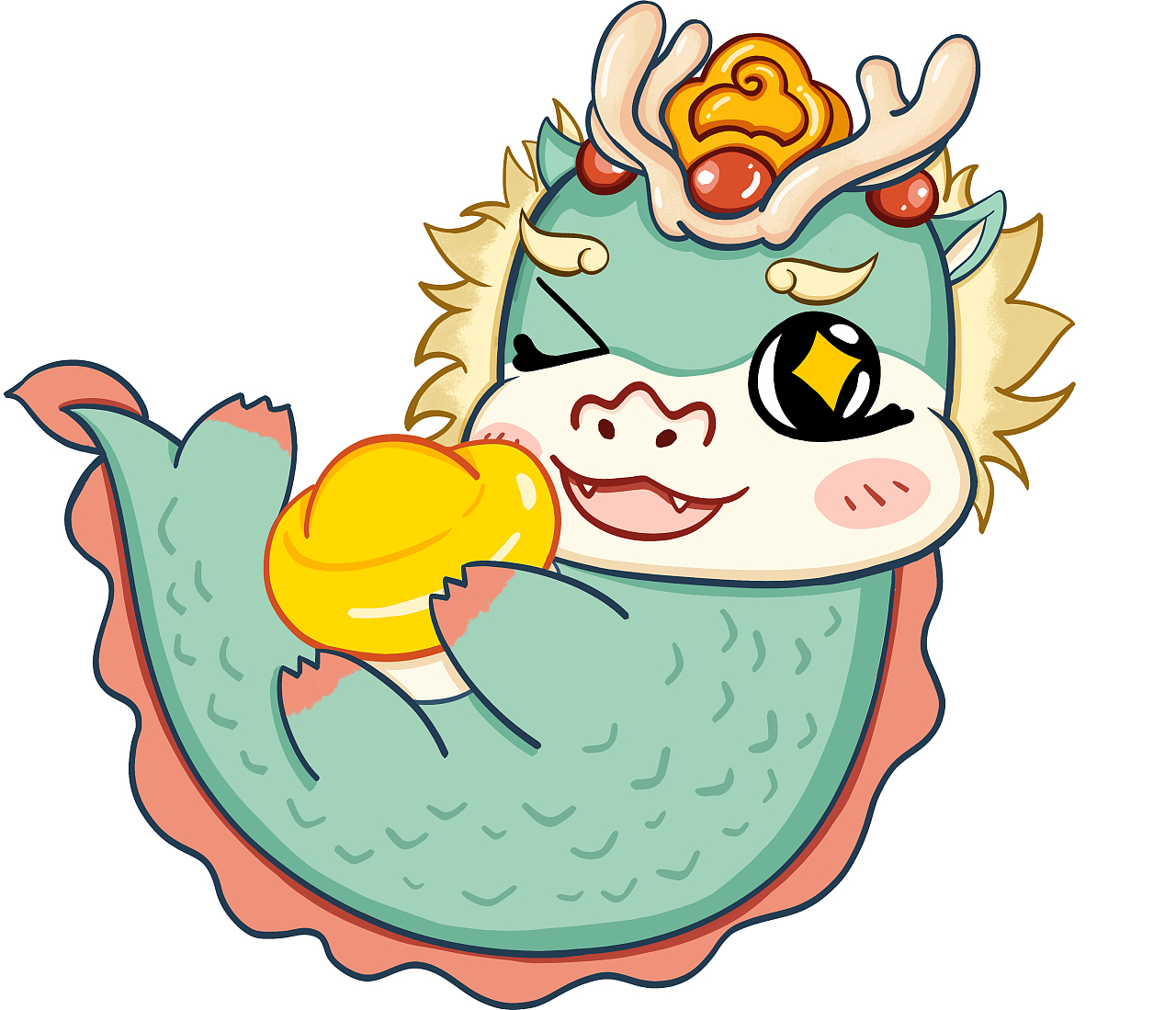 萌萌龙春联（图ZMzYwOTMxMjU2） - 商业插画 - 站酷设计师星羽云涧原创素材 - 站酷ZCOOL