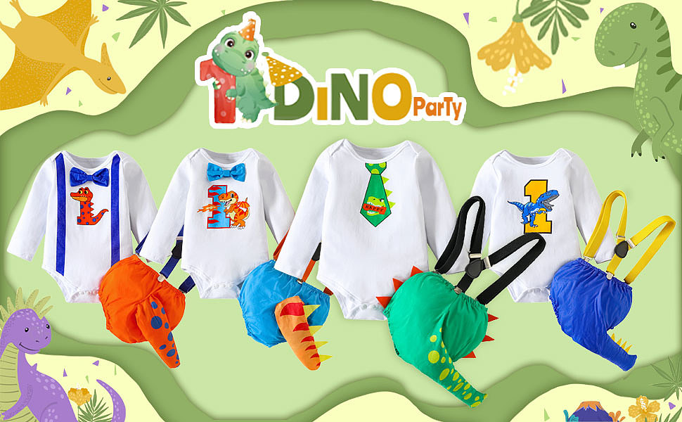 亚马逊A+ 童装 恐龙主题 周岁服