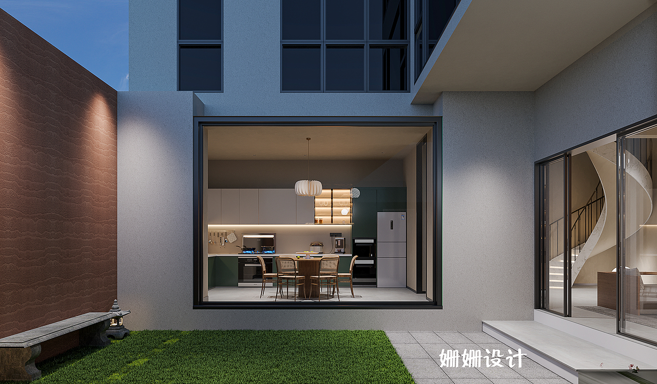 细腻优雅的绿色系,温柔暖色打造的微侘寂风