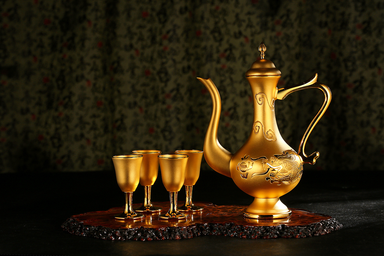 黄金/珠宝/白底图/静物摄影/珍珠/首饰/宝石/场景图