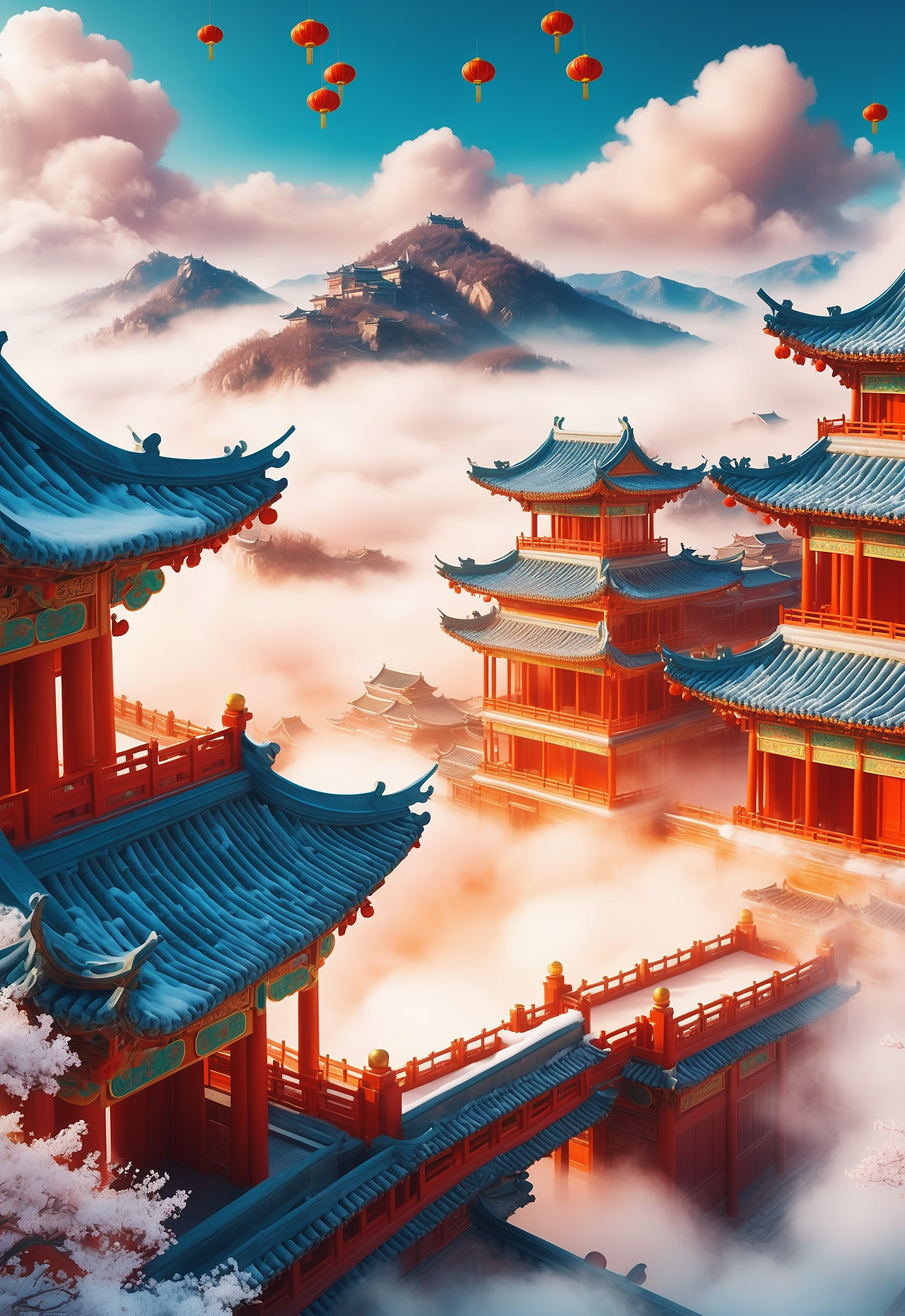 春节国潮风3d模型（图ZMzU4NTk5MzI4） - AI作品 - 站酷设计师Z39603471原创素材 - 站酷ZCOOL