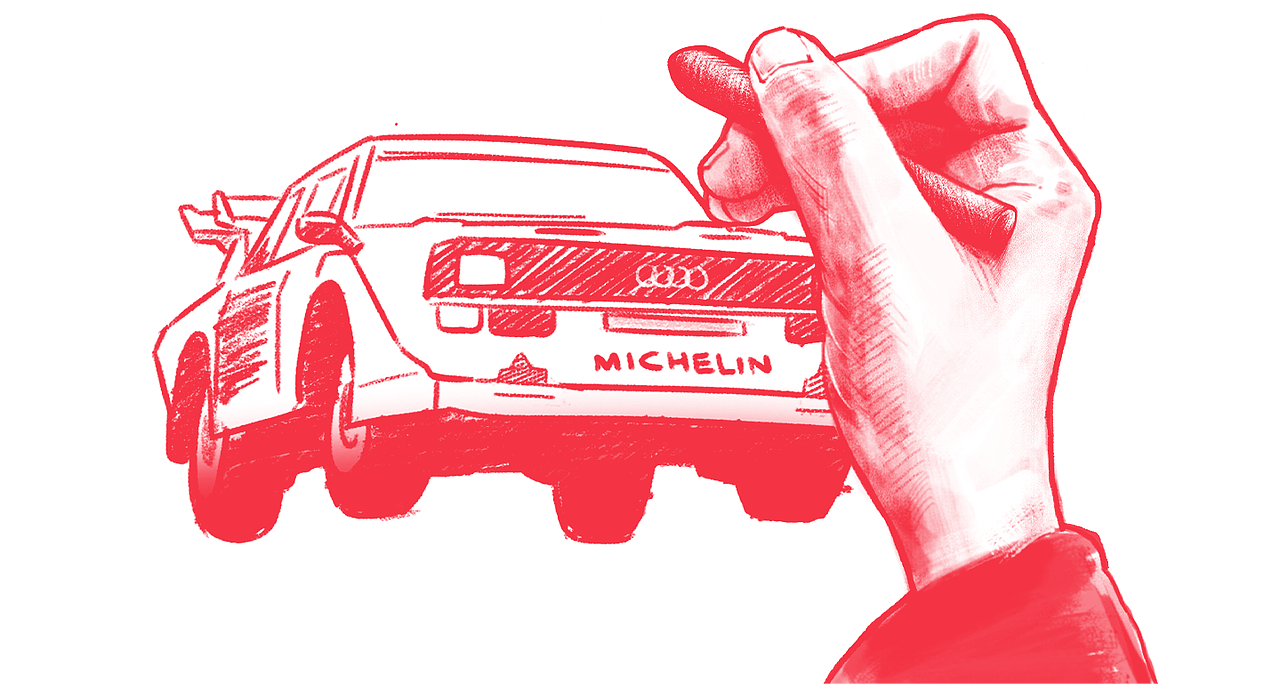 4. CAMERA VOICE DESIGN 
<br>The Magic Change II screen is mainly reflected in hand-painted design. After the designer hand-painted the new car model, the car leaps onto the paper, as if coming from the world of comics. In the first half of the short film, there is a large amount of Audi&#39;s old racing video material, while the second half mainly focuses on RS Q e-tron racing videos. This is not only a collision between new and old products, but also expresses that Audi&#39;s works in the automotive industry have been constantly innovating and iterating, maintaining a leading position in the industry.<br><br>魔改二画面主要体现在手绘设计，设计师手绘新车型后，汽车跃然纸上，仿佛从漫画世界走来。短片中前半段出现大量奥迪旧款赛车视频素材，后半段却以RS Q e-tron比赛视频为主，既是新旧产品的时代碰撞，也表达奥迪在汽车行业的作品一直在不停创新迭代，一直保持行业的领先地位。