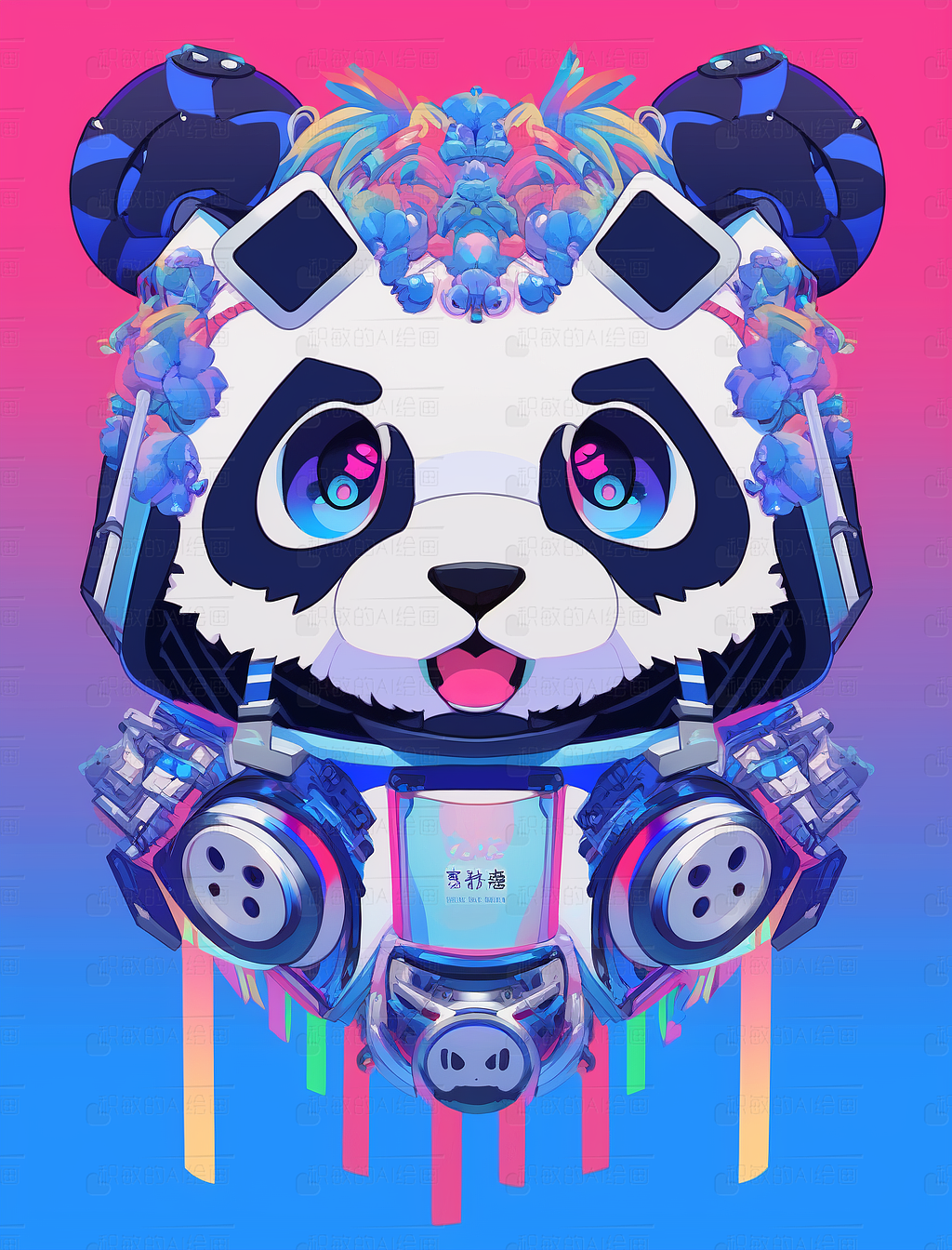 潮派大熊猫#AI创作实验室（图ZMzMyODk5NDYw） - AI作品 - 站酷设计师积敏的AI绘画原创素材 - 站酷ZCOOL