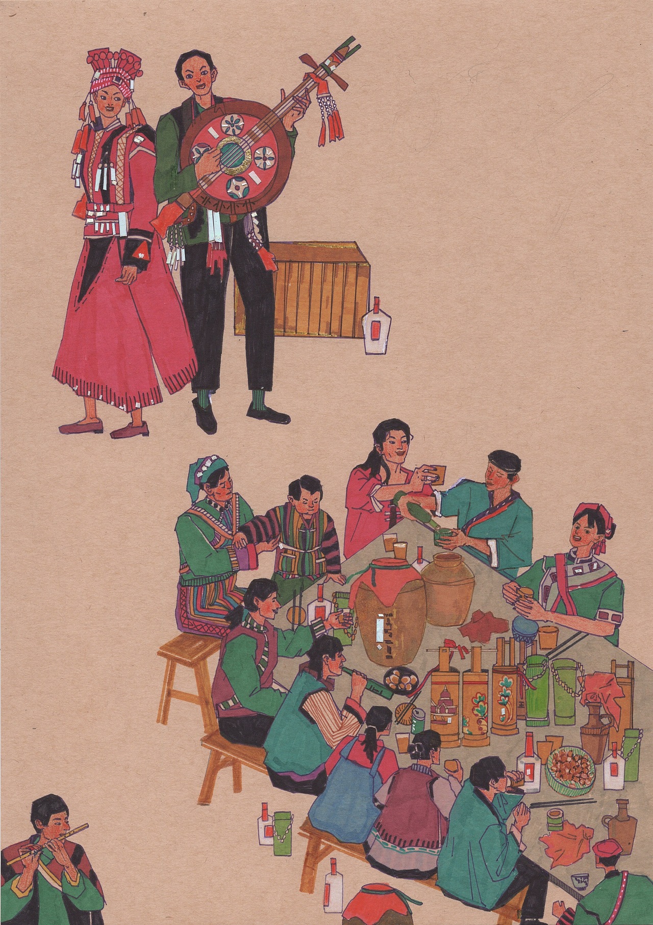 云南十八怪（二）（图ZMzIwODA3NTYw） - 艺术插画 - 站酷设计师飘走原创素材 - 站酷ZCOOL