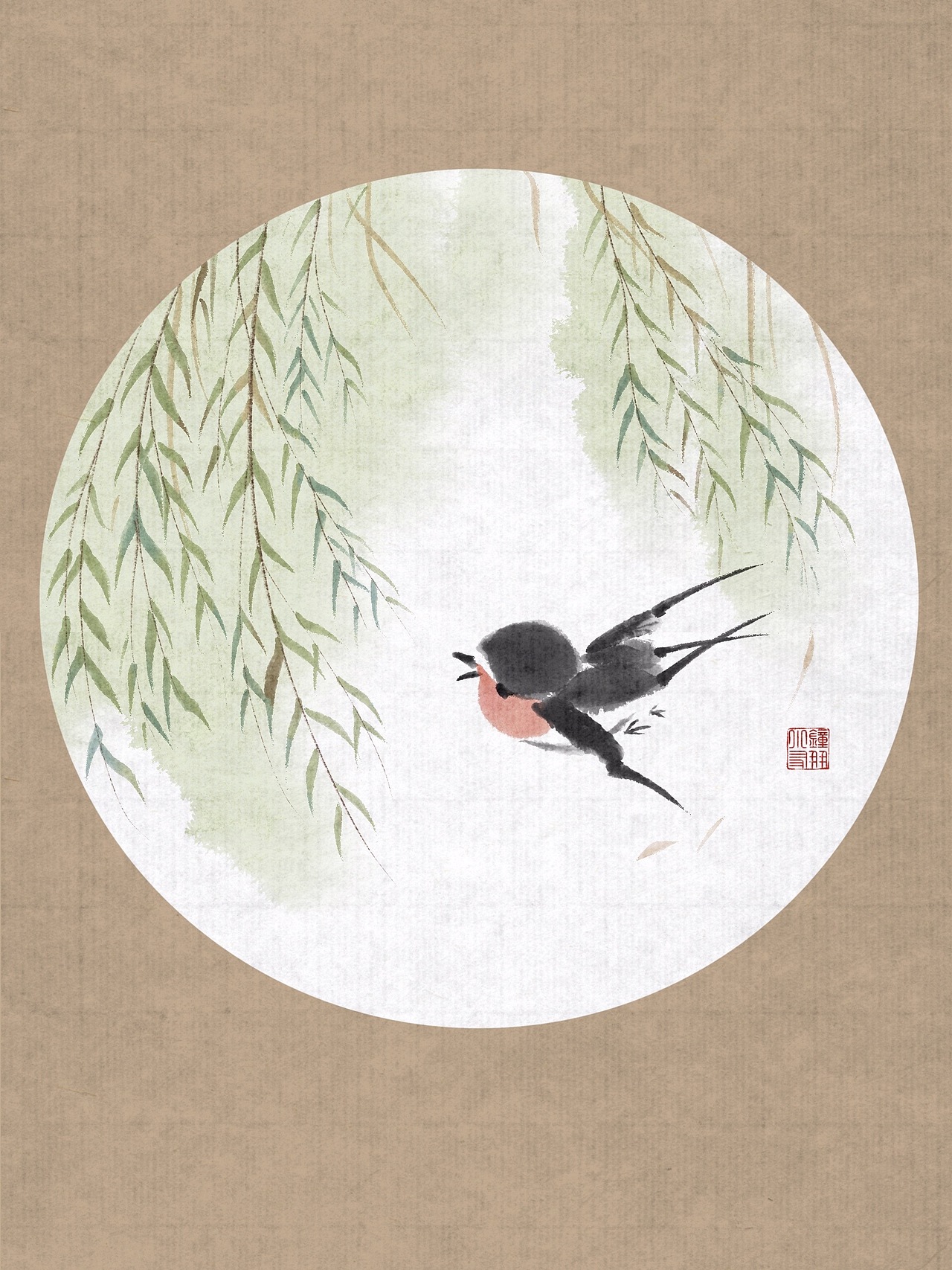 水墨花鸟系列（图ZMzYxMDIxNTky） - 儿童插画 - 站酷设计师钟小朋友原创素材 - 站酷ZCOOL