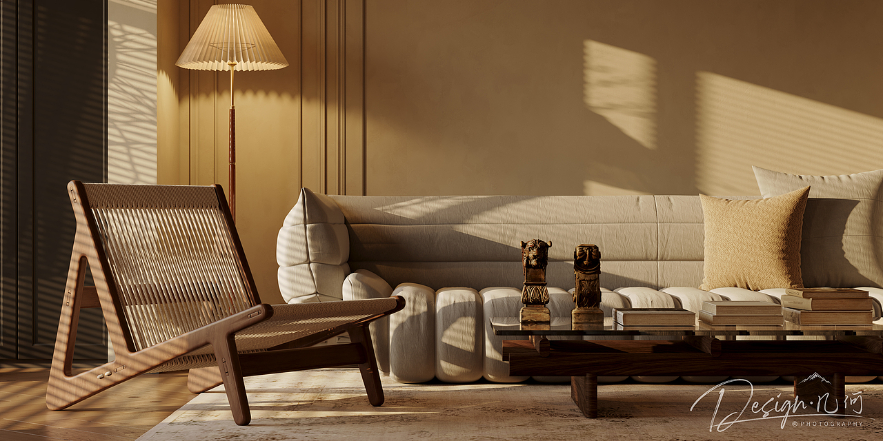 几何空间视觉表现 | 奥莱壹号院轻法中古风客餐厅