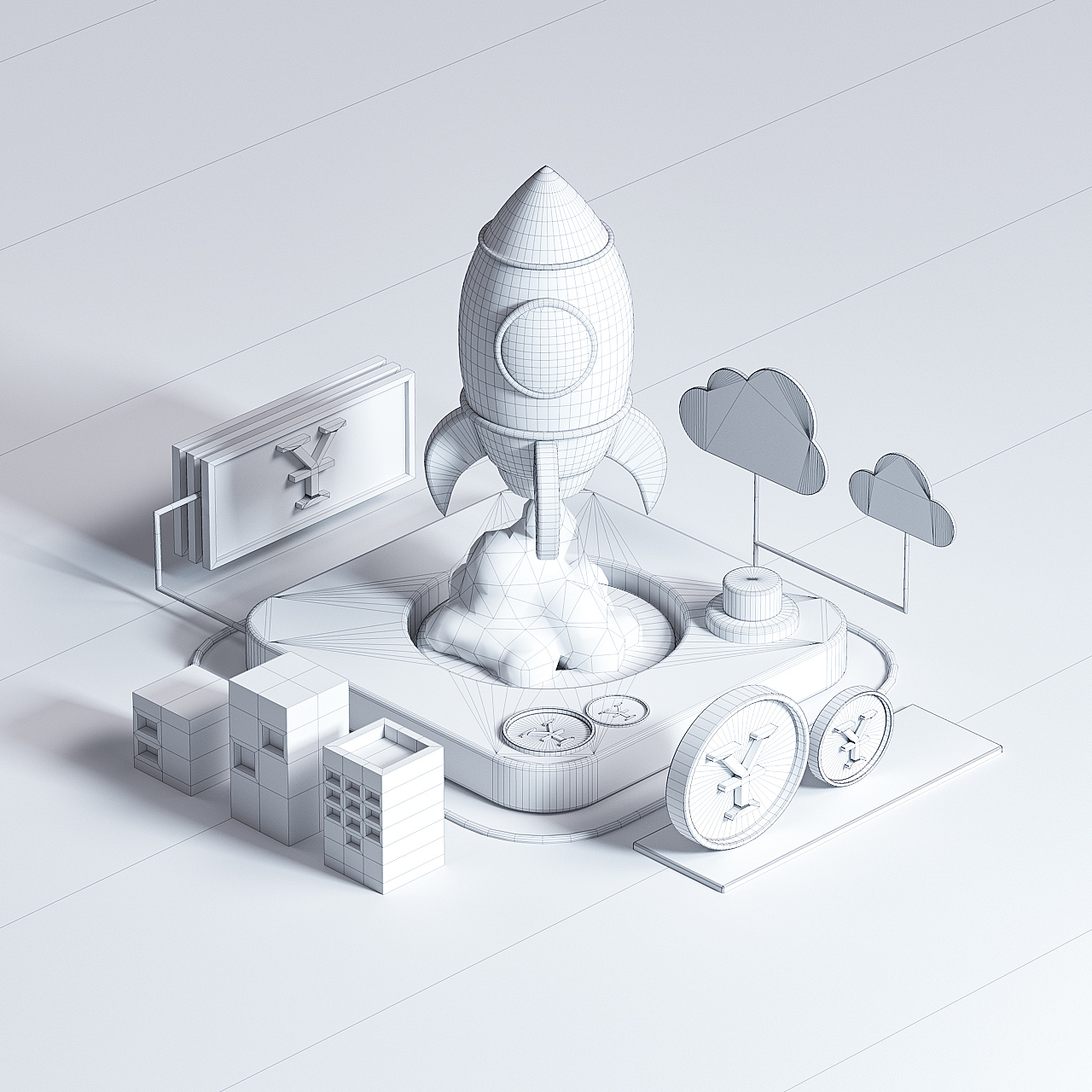 c4d 工作图及练习（图ZMzIzNzY2NjYw） - 场景 - 站酷设计师盐马原创素材 - 站酷ZCOOL