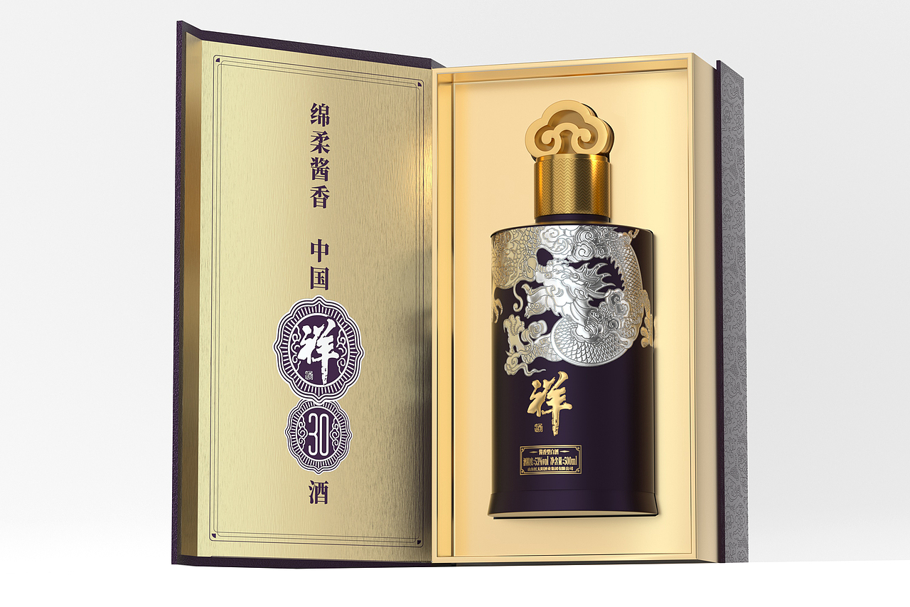 高端酒包装-贵州祥酒-龙腾飞天
