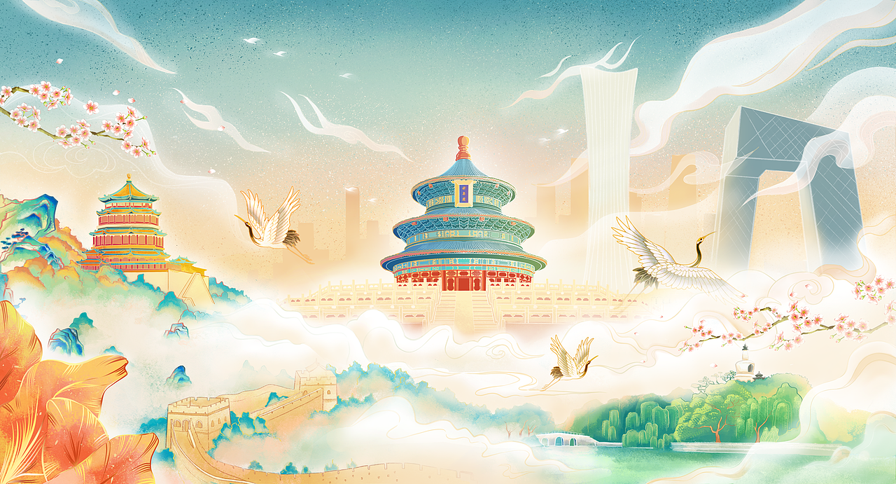 梦回京师/动态插画/文创设计/包装设计（图ZMzEwMzgxNTky） - 商业插画 - 站酷设计师MandyLDD原创素材 - 站酷ZCOOL