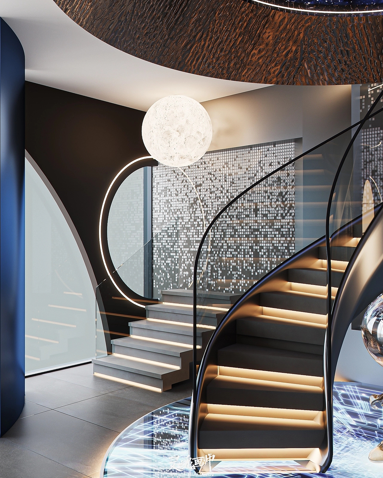 楼梯展厅（图ZMzA2ODkyMjUy） - 商业空间设计 - 站酷设计师金该视觉原创素材 - 站酷ZCOOL