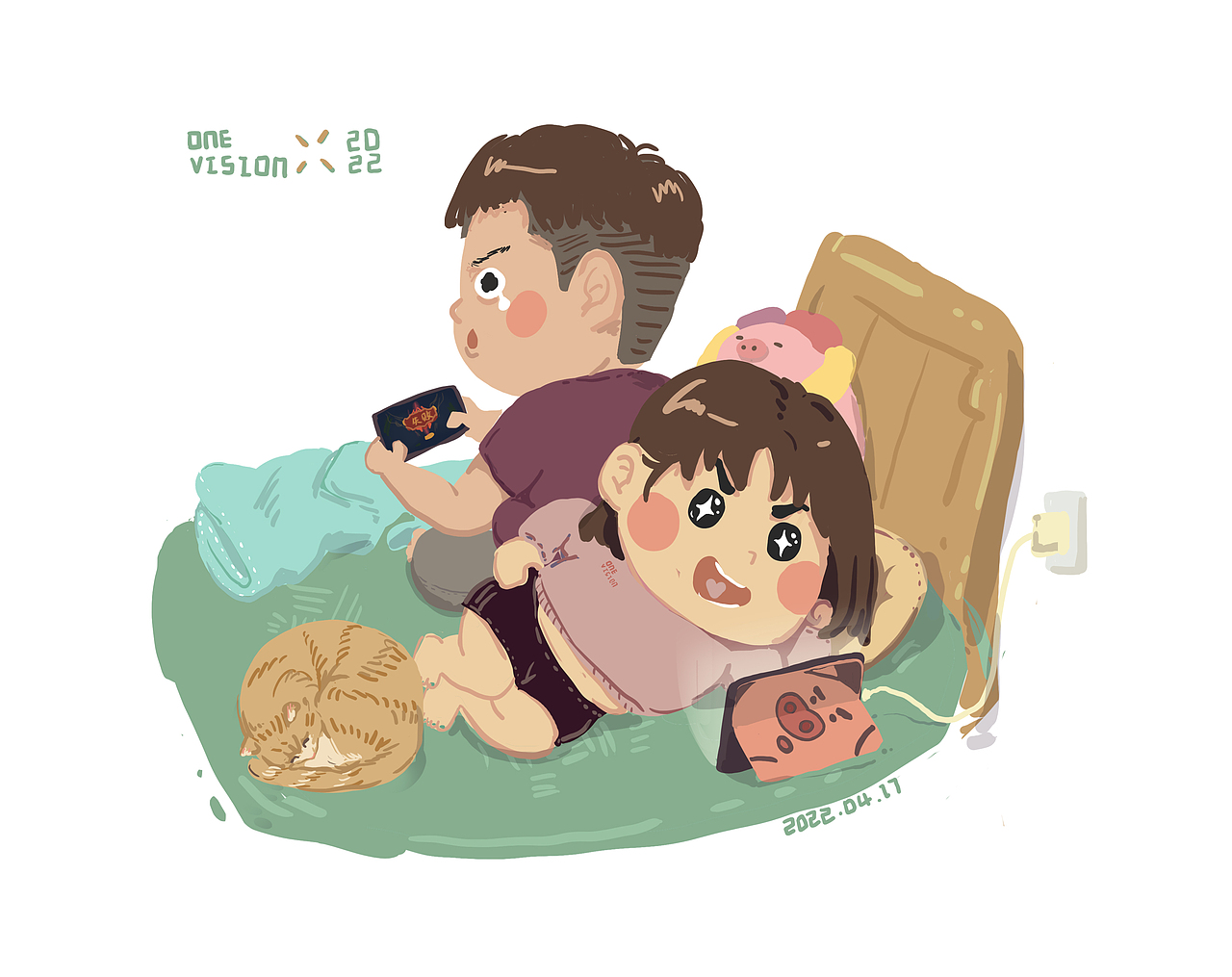 打机皇帝与煲剧皇后（图ZMjk4OTQ2ODU2） - 创作习作 - 站酷设计师Rootkun原创素材 - 站酷ZCOOL