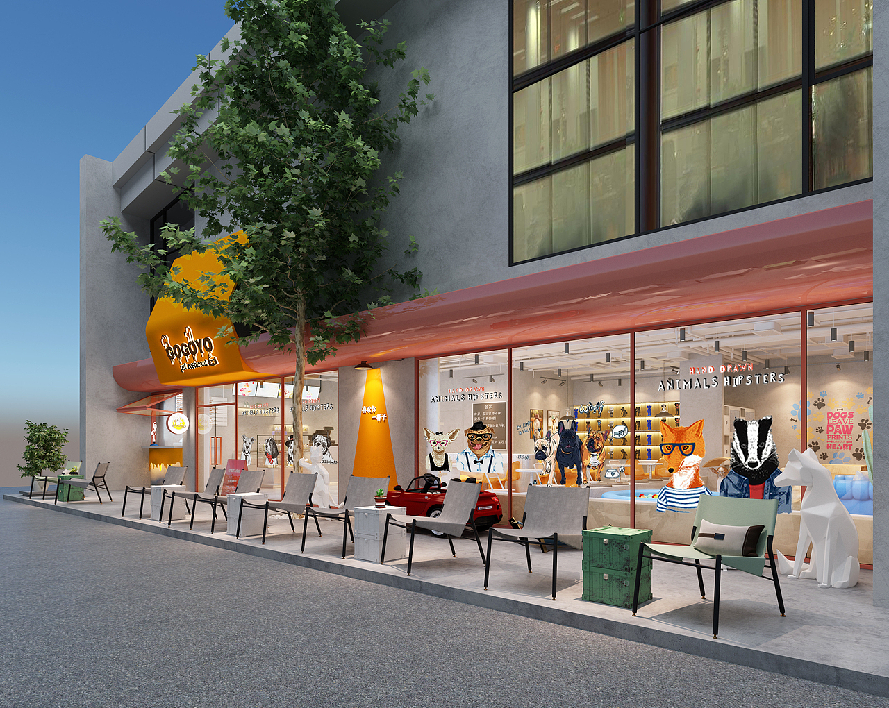 GOGOYO-宠物餐厅效果图