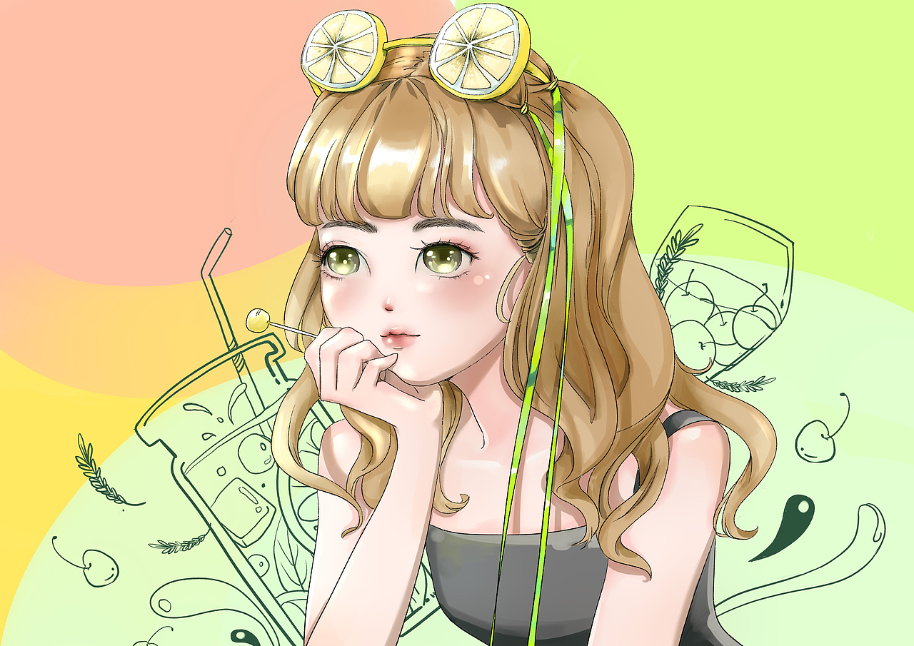 夏日幻想（图ZMzY5MDgwOTcy） - 艺术插画 - 站酷设计师柚子大米粥原创素材 - 站酷ZCOOL