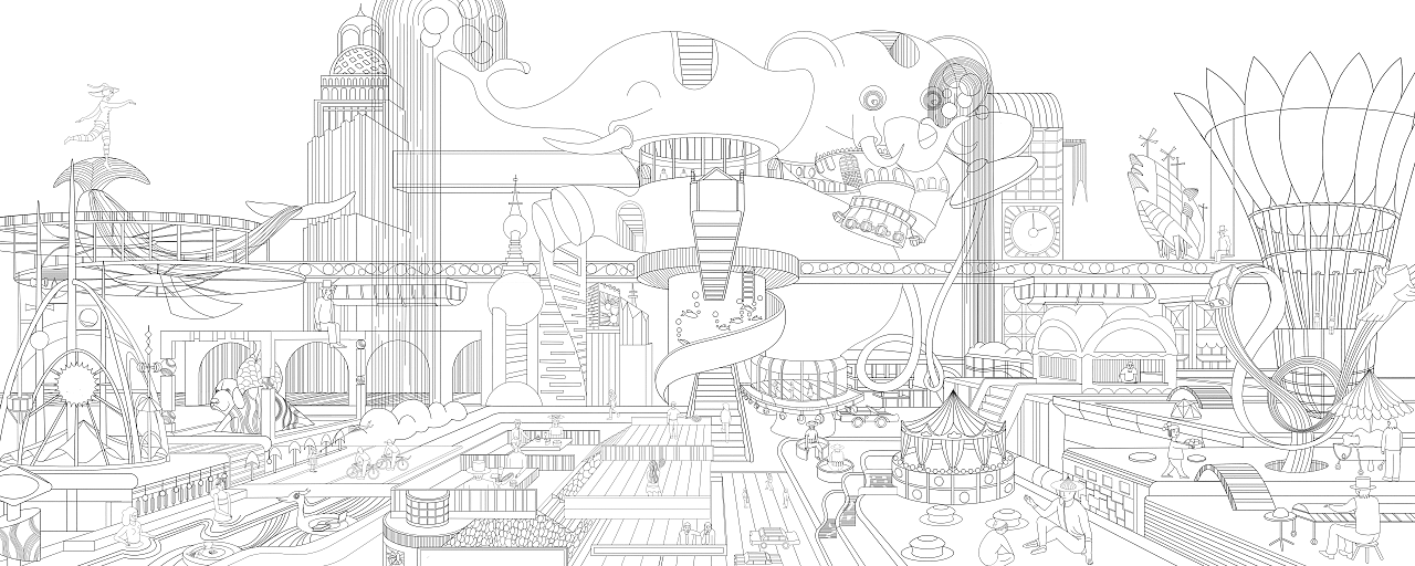 家园印象城原创插画